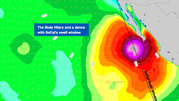 Hilary Approaching Swell Window To Send Large Surf To SoCal - Surfer  Forecast