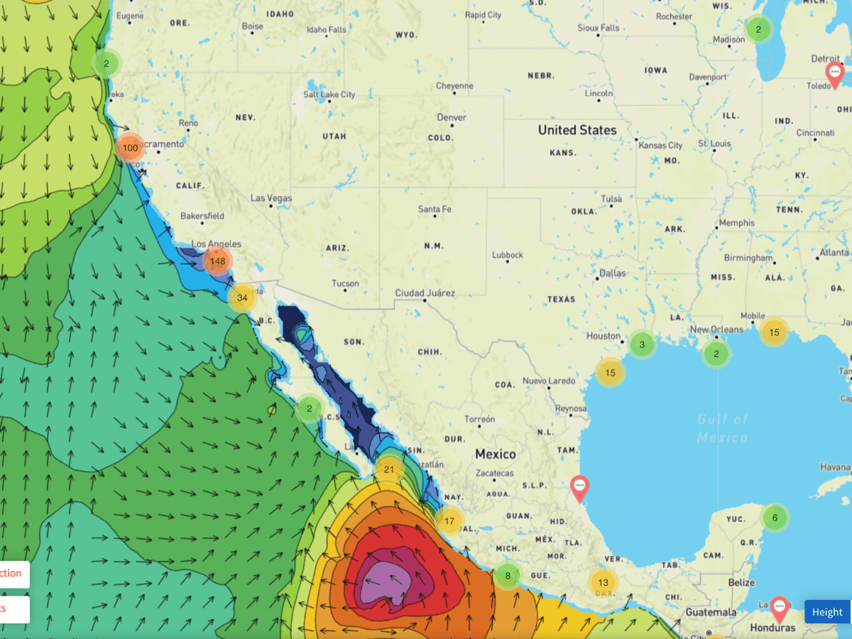 Hilary Approaching Swell Window To Send Large Surf To SoCal - Surfer  Forecast