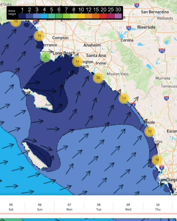 Hilary Approaching Swell Window To Send Large Surf To SoCal - Surfer  Forecast