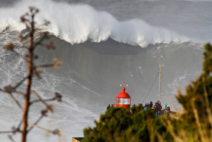 Brigid Hits Nazaré 