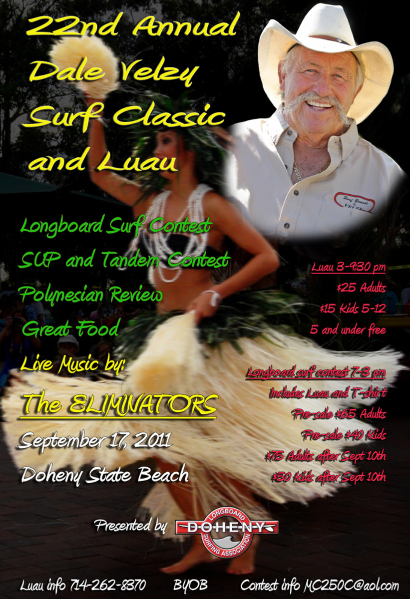 22nd Annual Dale Velzy Surf Classic & Luau Dates Have Been