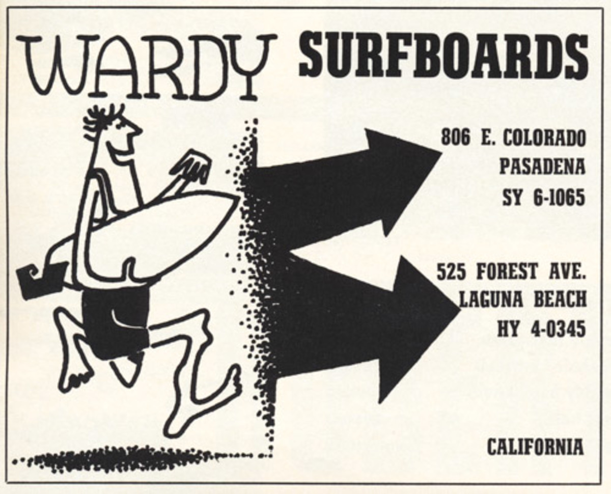 The first 10 surfboard ads from the very first issue of SURFER - Surfer