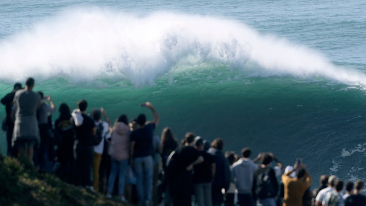 Surfing Banned at Nazaré After Big Crowds Spark Covid-19 Concerns