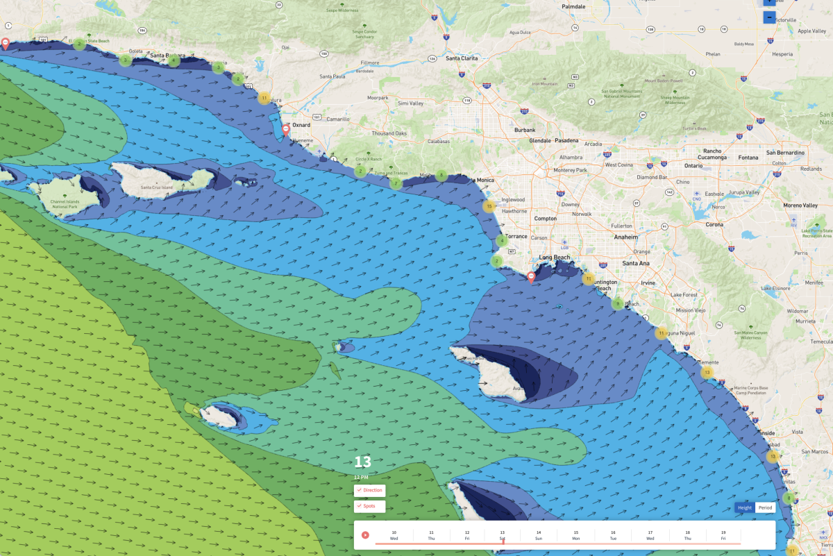 Decent Size Hybrid Swell Due This Weekend - SoCal - Surfer Forecast