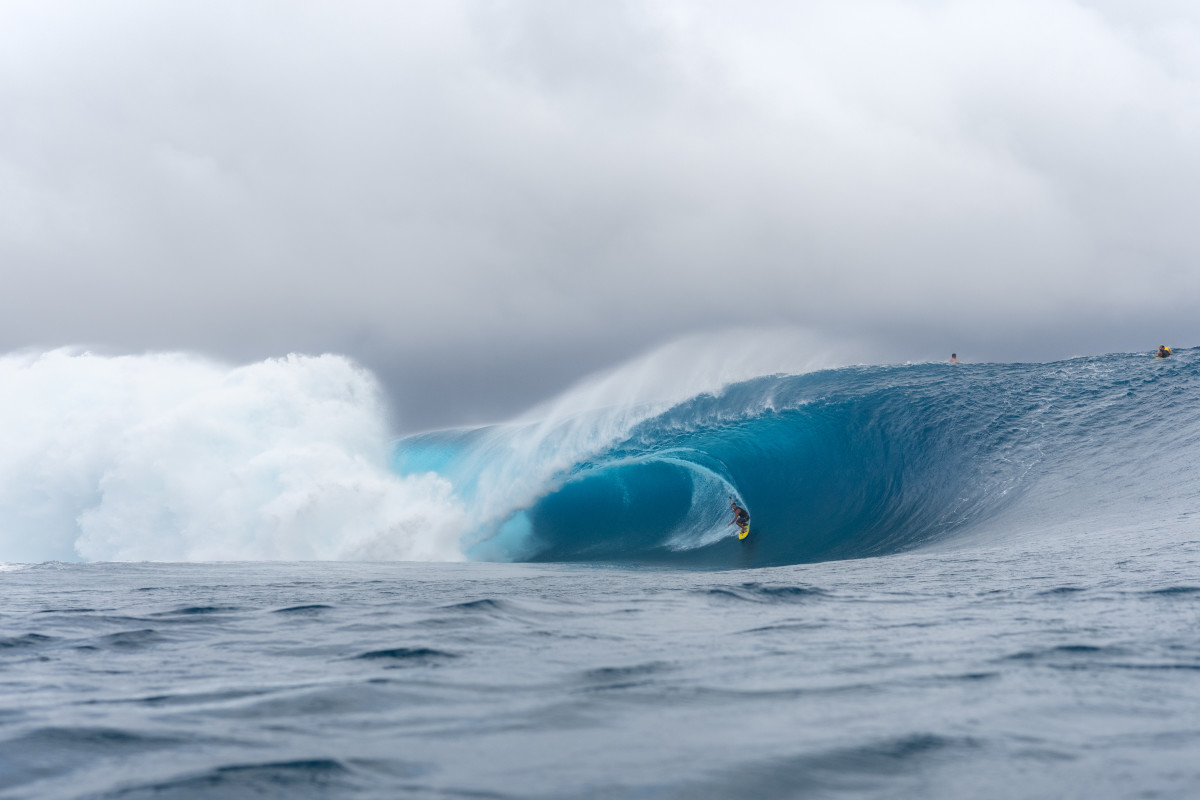 Tereva David at Teahupo'o, Tahiti, in July 2024.