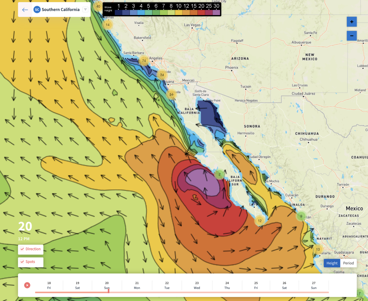 Hilary Approaching Swell Window To Send Large Surf To SoCal - Surfer  Forecast